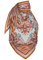 Zimmermann Aster Scarf Printed Silk Crop top Blue
