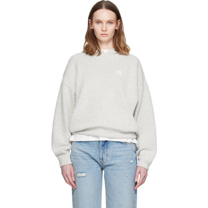 Photo: ANINE BING Off-White & Black Framed Monogram Alec Hoodie
