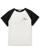 Rhude - Logo-Embroidered Cotton-Jersey T-Shirt - White