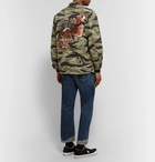 Wacko Maria - Embroidered Camouflage-Print Cotton-Ripstop Jacket - Army green