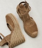 Brunello Cucinelli Monili 80 suede espadrille wedges