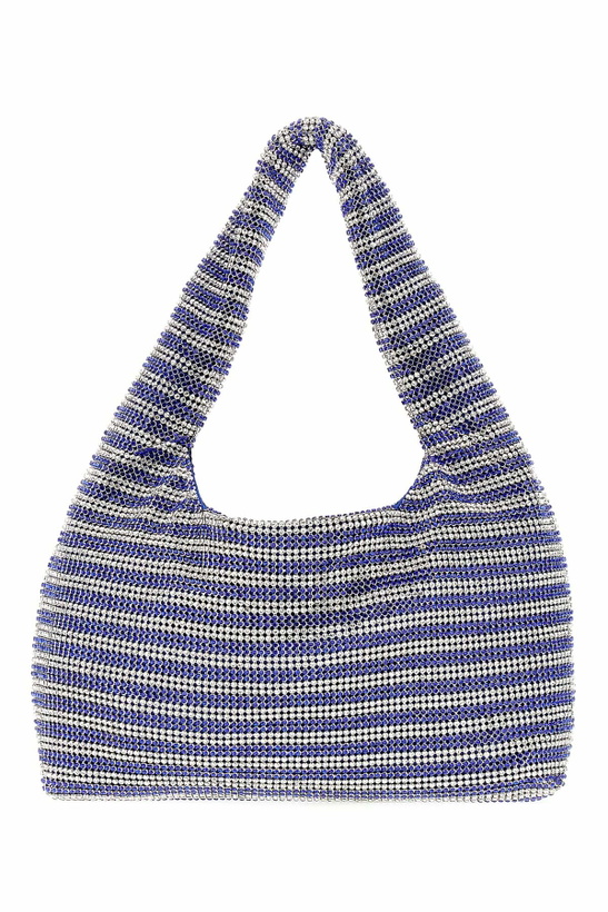 Photo: Kara Embellished Fabric Mini Crystal Mesh Shoulder Bag