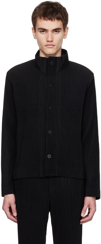 Photo: HOMME PLISSÉ ISSEY MIYAKE Black Tailored Pleats 1 Jacket