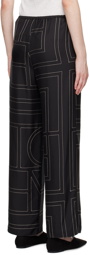 TOTEME Black Monogram Lounge Pants