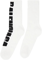 Balenciaga White Intarsia Socks
