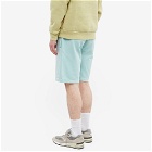 A.P.C. Men's Item Jersey Shorts in Turquoise Melange