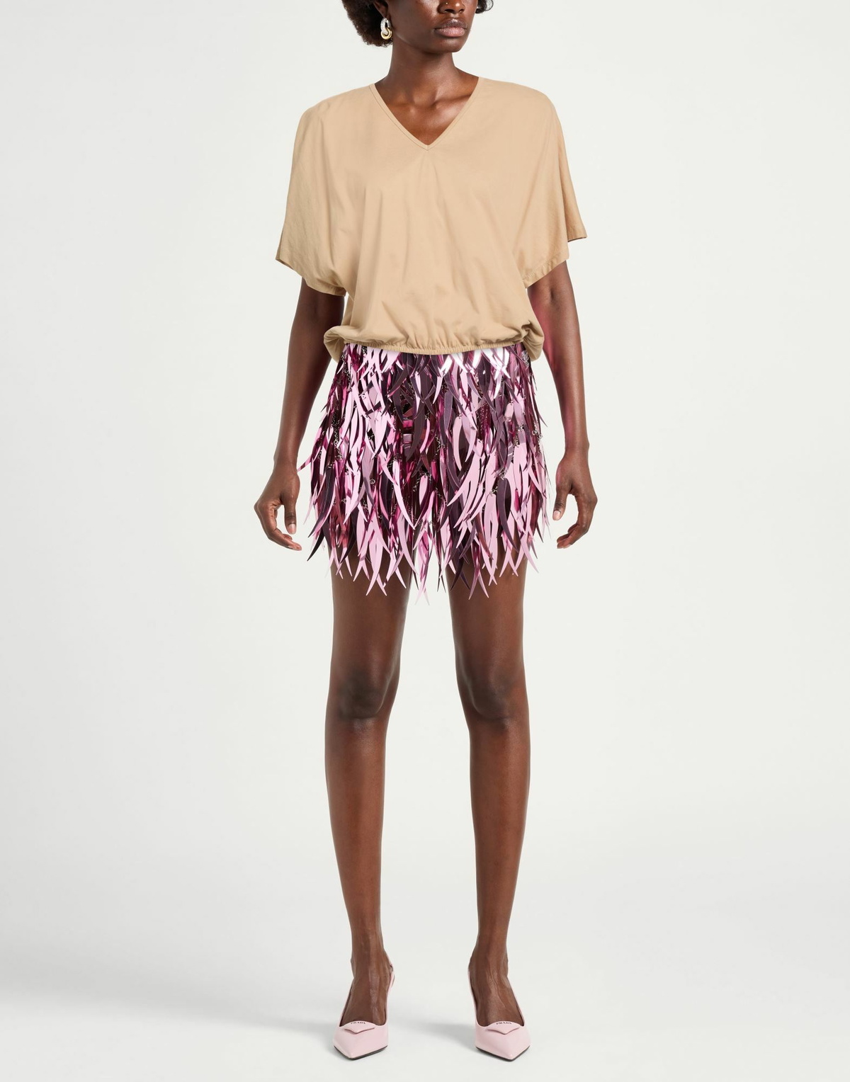 Jijil Womens T-shirt in Camel