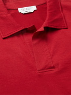 Gabriela Hearst - Jaime Cotton-Jersey Polo-Shirt - Red