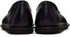 Giorgio Armani Black Embroidered Logo Loafers
