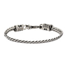 Emanuele Bicocchi Silver Foxtail Chain Bracelet