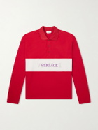 Versace - Polo Cotton Logo Embroidery Shirt - Red