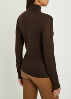Joseph Mock-neck Cashmere top Brown