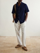 Polo Ralph Lauren - Pointelle Cotton-Knitted Polo Shirt - Blue