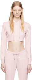 Courrèges Pink Cropped Hoodie