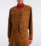 Tory Burch Cropped cotton corduroy jacket