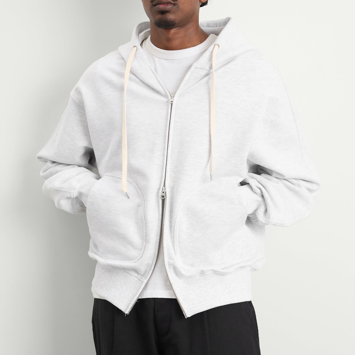 FrizmWORKS Men's OG Heavyweight Zip Hoodie in Oatmeal FrizmWORKS