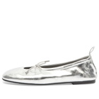 ALOHAS Women's Rosalind Leather Ballet Flats in Shimmer Silver