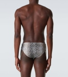 Tom Ford Snake-print swim briefs