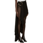 Anthony Vaccarello Black Asymmetric Double Hoop Skirt