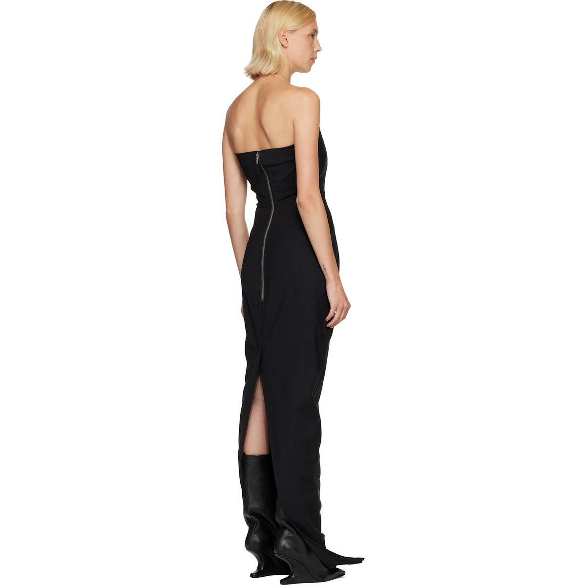 Rick Owens Black Tower Bustier Maxi Dress