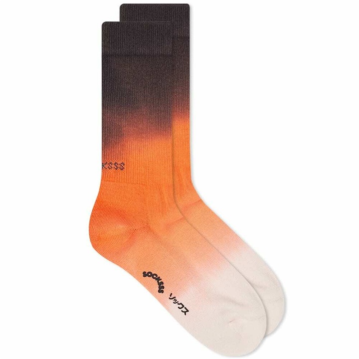 Photo: Socksss Men's Tennis Gradient Socks in Volcanic Tan