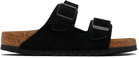 Birkenstock Black Narrow Arizona Soft Footbed Sandals