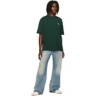 Acne Studios Green Embroidered-Logo T-shirt