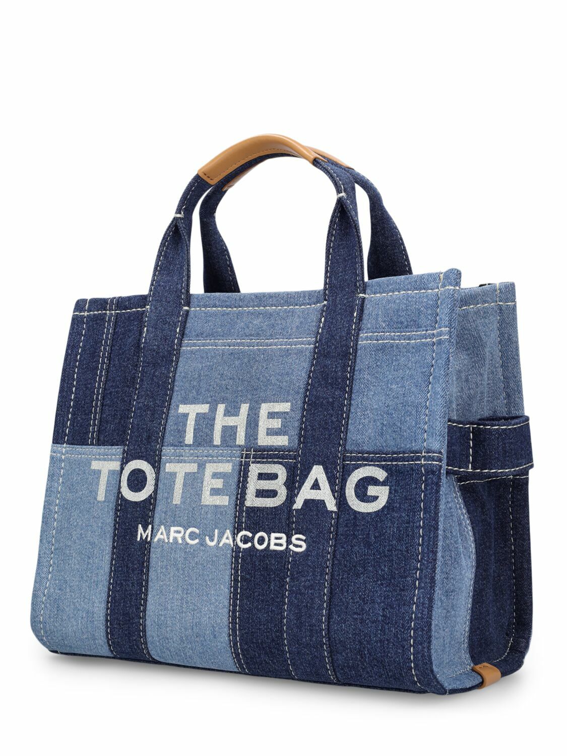 MARC JACOBS The Medium Tote Denim Patches Bag Marc Jacobs