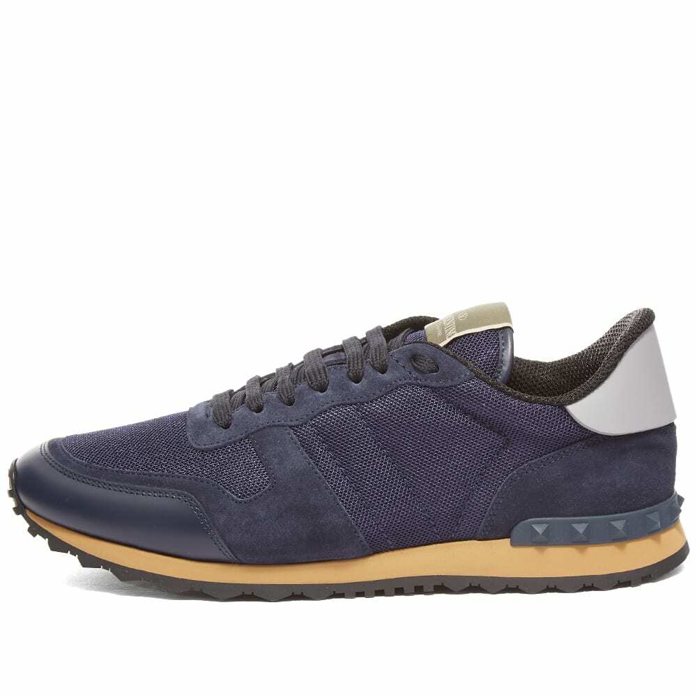 Valentino Men's Rockrunner Sneakers in Night Marine/Grey Valentino