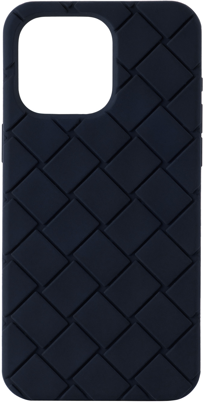 Bottega Veneta Navy Intreccio iPhone 15 Pro Max Case Bottega