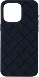 Bottega Veneta Navy Intreccio iPhone 15 Pro Max Case