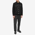 Corridor Men's Suede Trucker Jacket in Black