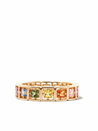 Suzanne Kalan 18K Yellow Gold Rainbow Sapphire Ring