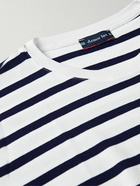 Armor Lux - Slim-Fit Striped Cotton-Jersey T-Shirt - Blue