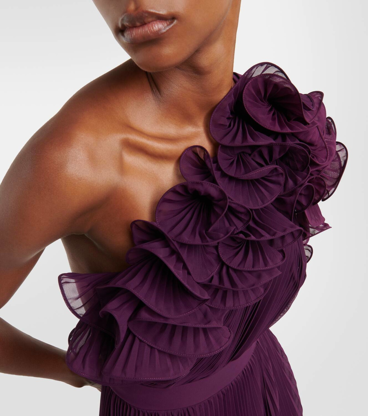 Elie Saab Ruffled chiffon gown Elie Saab