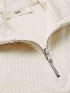 Séfr - Tomo Cotton-Jacquard Half-Zip Sweater - Neutrals
