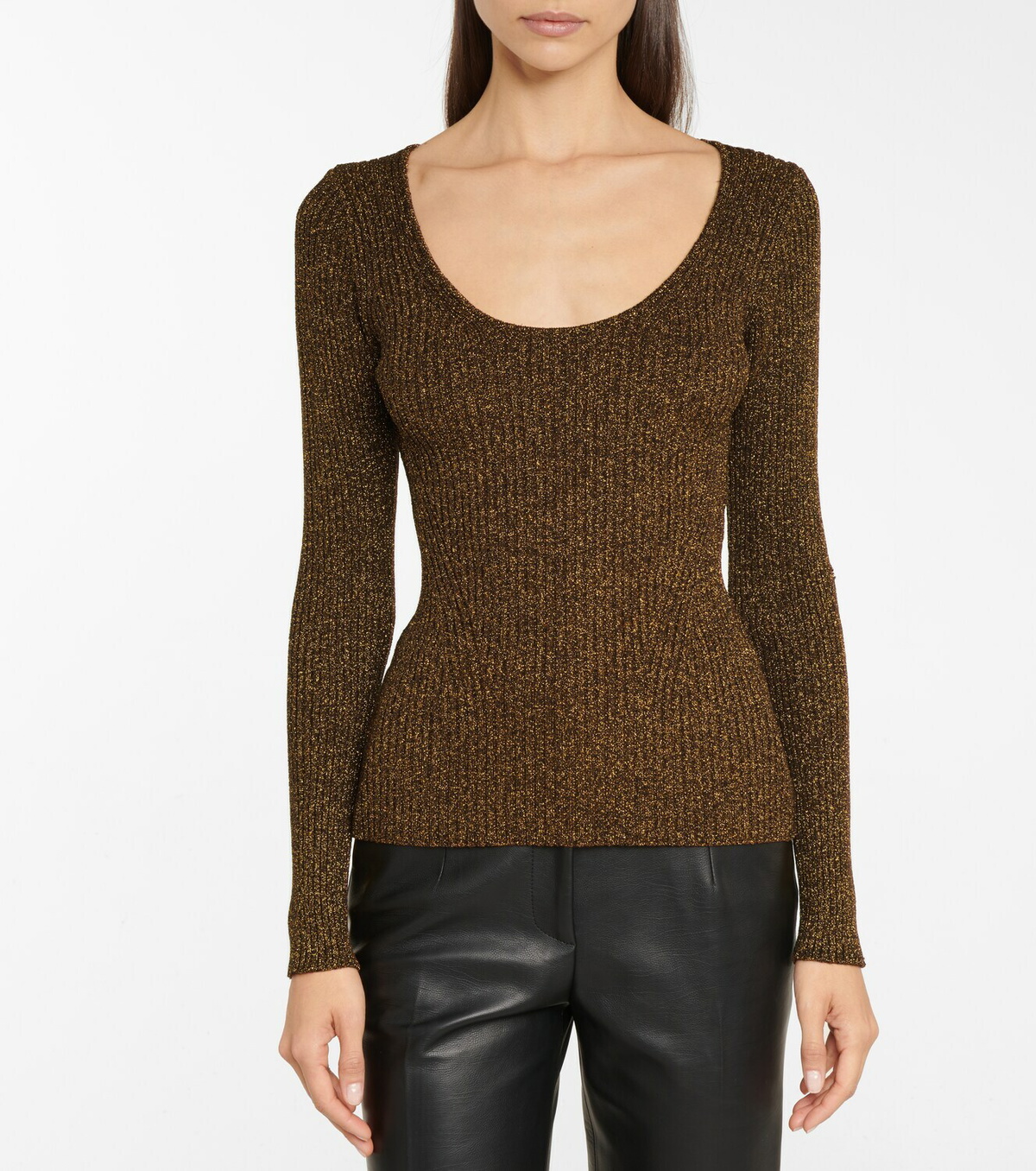 Ganni Mini Ribbed Merino Polo Knit Tops 600057867wht main image 0