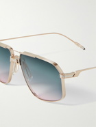 Jacques Marie Mage - Jagger Aviator-Style Gold-Tone Sunglasses