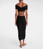 Alaïa Knitted off-shoulder crop top