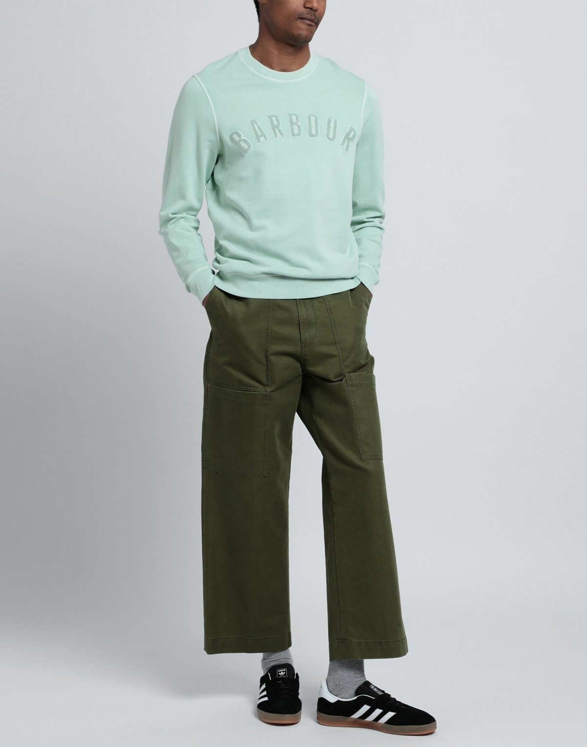 Barbour Mens Sweatshirt Light in Green
