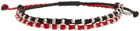 Paul Smith Black & Red Double-Strand Beaded Bracelet