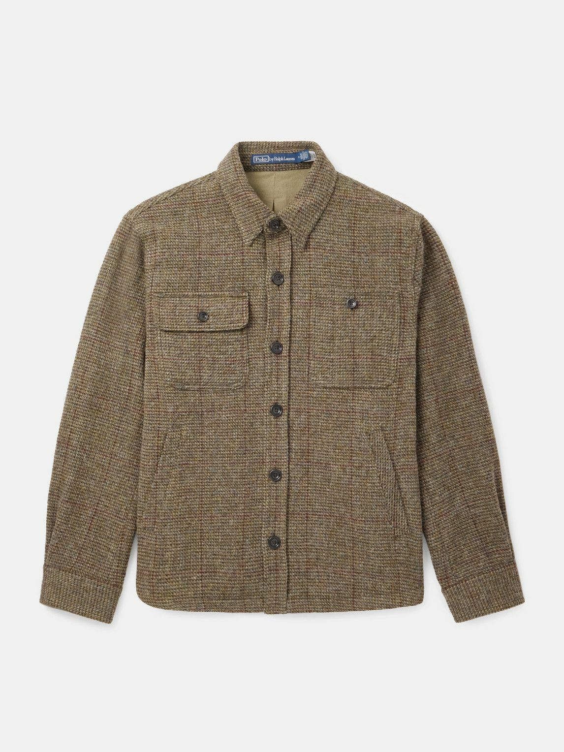 Polo Ralph Lauren - Checked Houndstooth Wool Overshirt - Green