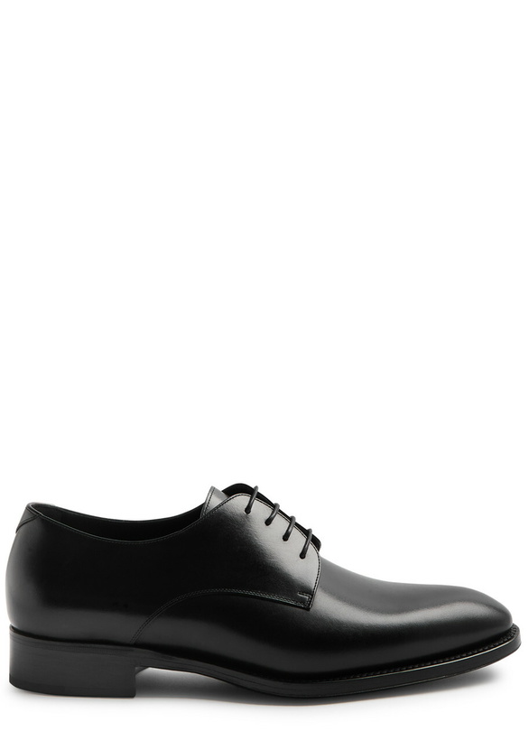 Photo: Saint Laurent Adrien Leather Derby Shoes Black
