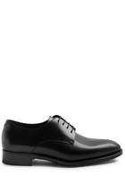 Saint Laurent Adrien Leather Derby Shoes Black