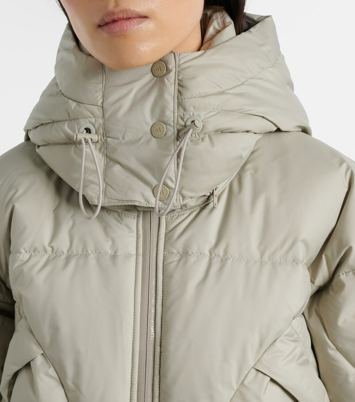 Adidas by Stella McCartney Quilted cropped puffer jacket