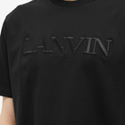 Lanvin Men's Tonal Embroidered Logo T-Shirt in Black