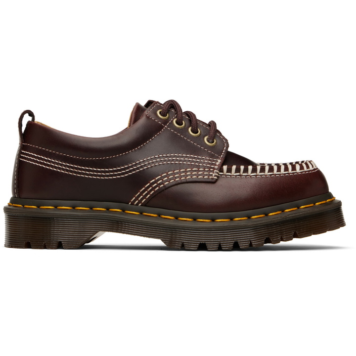 Photo: Dr. Martens Burgundy Lowell Leather Moc Toe Derbys