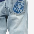 Billionaire Boys Club Men's Cursive Logo Jean in Stonewash Blue