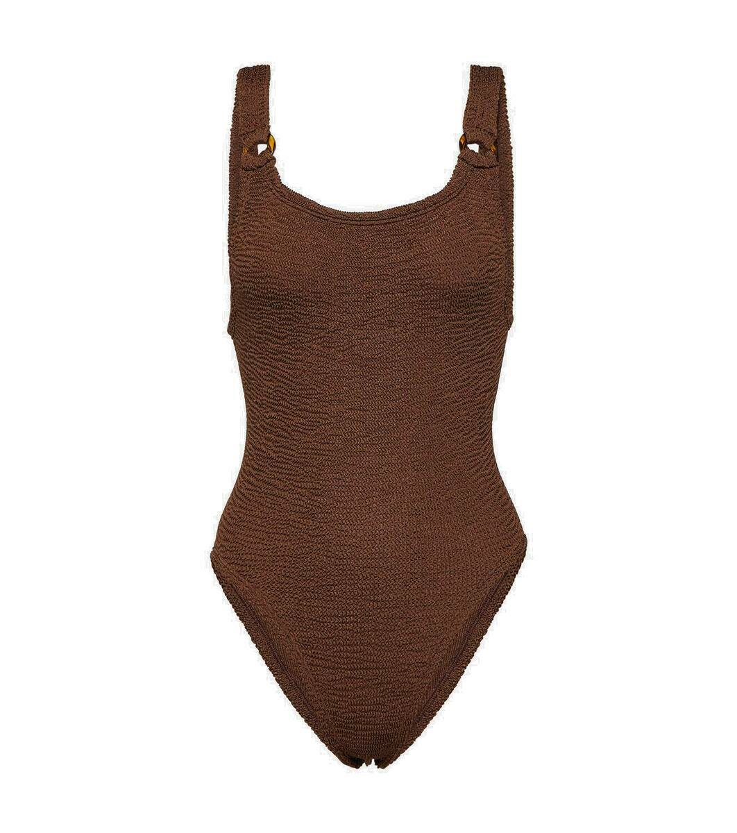Hunza G DOMINOSWIMBLUE 関税送料込 Hunza G Domino One Piece Navy DOMINO - Free Shipping at