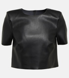 Wolford - Faux leather cropped T-shirt